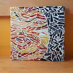 Handmade Jupiter Tile, Glass, and Mirror Mosiac